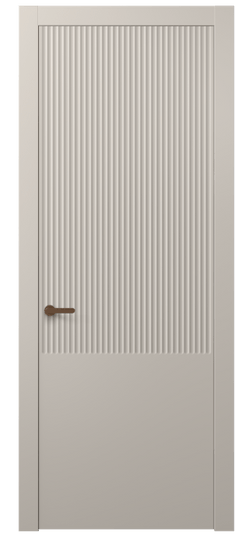 Дверь межкомнатная 8646 МСБЖ . Цвет Матовый светло-бежевый. Материал Гладкая эмаль. Коллекция Альба. Картинка.