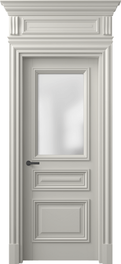 Дверь межкомнатная 7304 МТСР САТ. Цвет Матовый тёплый серый. Материал Гладкая эмаль. Коллекция Антик. Картинка.