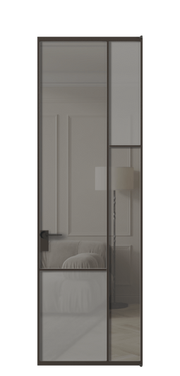 АЛПЛ041.12 ААН Серый сатин матовое + Серый прозрачное