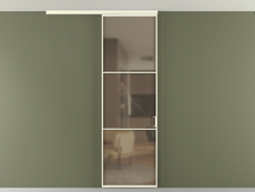 Перегородка Formato вдоль стены на потолок 1 створка