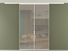 Перегородка Formato вдоль стены на потолок 2 створки