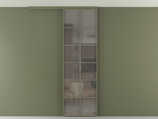 Перегородка Formato вдоль стены на потолок 1 створка