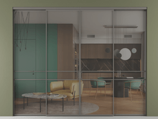 Перегородка Формато внутри проёма 4 створки