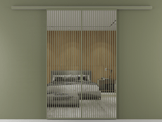 Перегородка Formato вдоль стены 2 створки