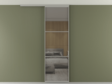 Перегородка Formato вдоль стены на потолок 1 створка