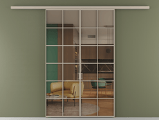 Перегородка Formato вдоль стены 2 створки