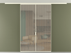 Перегородка Formato вдоль стены на потолок 2 створки