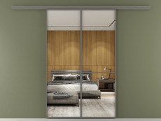 Перегородка Formato вдоль стены 2 створки