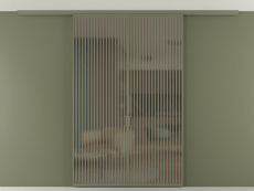 Перегородка Formato вдоль стены на потолок 2 створки