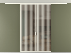 Перегородка Formato вдоль стены на потолок 2 створки