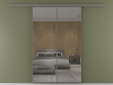 Перегородка Formato вдоль стены 2 створки