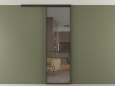 Перегородка Formato вдоль стены на потолок 1 створка