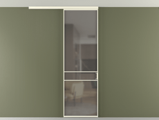 Перегородка Formato вдоль стены на потолок 1 створка