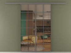 Перегородка Formato вдоль стены 2 створки