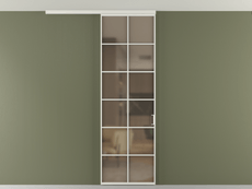 Перегородка Formato вдоль стены на потолок 1 створка