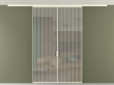 Перегородка Formato вдоль стены на потолок 2 створки