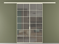 Перегородка Formato вдоль стены 2 створки