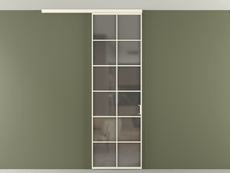 Перегородка Formato вдоль стены на потолок 1 створка