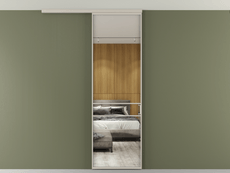 Перегородка Formato вдоль стены на потолок 1 створка