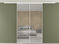 Перегородка Formato вдоль стены на потолок 2 створки