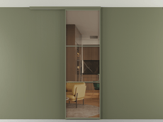 Перегородка Formato вдоль стены на потолок 1 створка