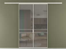 Перегородка Formato вдоль стены 2 створки