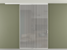 Перегородка Formato вдоль стены на потолок 2 створки с синхронным механизмом