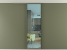 Перегородка Формато вдоль стены на потолок 1 створка