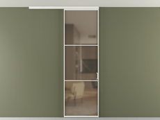 Перегородка Formato вдоль стены на потолок 1 створка