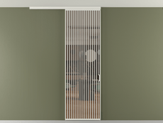 Перегородка Formato вдоль стены на потолок 1 створка