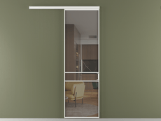 Перегородка Formato вдоль стены 1 створка