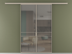 Перегородка Formato вдоль стены 2 створки