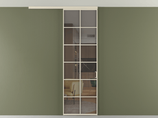 Перегородка Формато вдоль стены на потолок 1 створка