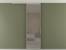 Перегородка Formato вдоль стены на потолок 1 створка