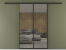 Перегородка Formato вдоль стены 2 створки