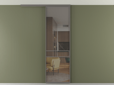 Перегородка Formato вдоль стены на потолок 1 створка