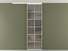 Перегородка Formato вдоль стены на потолок 1 створка