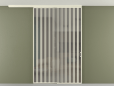 Перегородка Formato вдоль стены на потолок 2 створки с синхронным механизмом