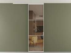 Перегородка Formato вдоль стены на потолок 1 створка