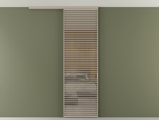 Перегородка Formato вдоль стены на потолок 1 створка