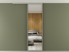 Перегородка Formato вдоль стены на потолок 1 створка