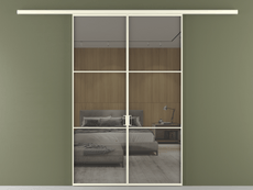 Перегородка Formato вдоль стены 2 створки