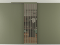 Перегородка Formato вдоль стены на потолок 1 створка