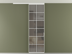 Перегородка Formato вдоль стены на потолок 1 створка