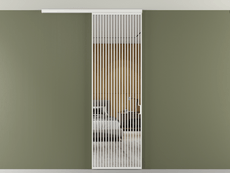 Перегородка Formato вдоль стены на потолок 1 створка