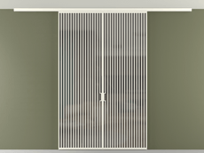 Перегородка Formato вдоль стены на потолок 2 створки