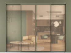 Перегородка Формато внутри проёма 4 створки