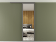 Перегородка Formato вдоль стены на потолок 1 створка