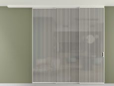 Перегородка Formato вдоль стены на потолок 3 створки с синхронным механизмом