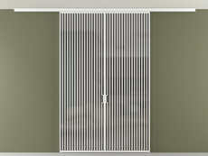 Перегородка Formato вдоль стены на потолок 2 створки